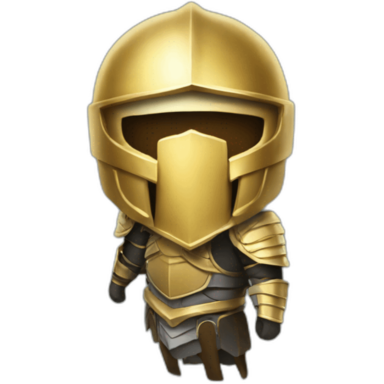 an popcicle with a golden armour emoji