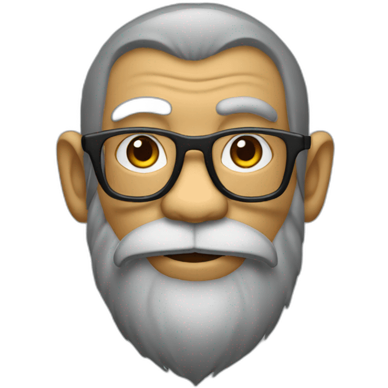 monkey professor with beard, mustace, glasses, suit football emoji