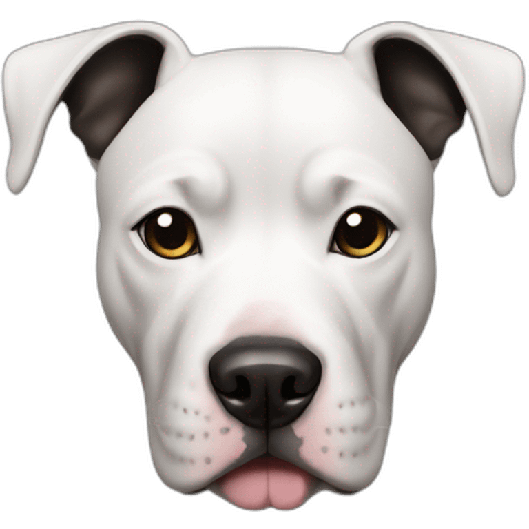 White and black pitbull dog emoji