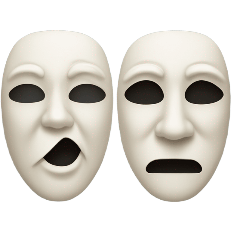 half happy face half sad face phantom of the opera emoji