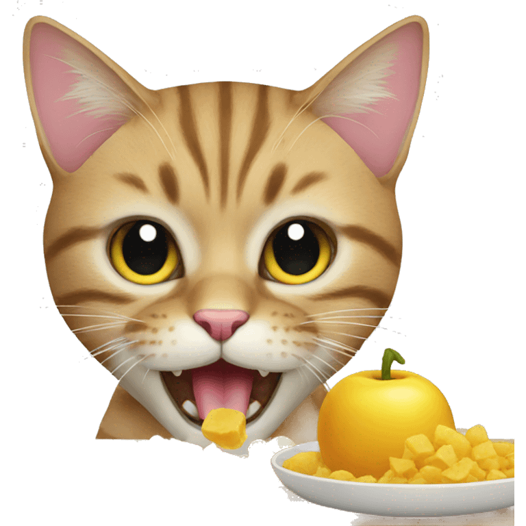 Cat eat emoji