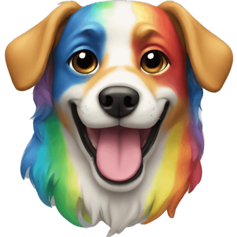 Rainbow dog emoji