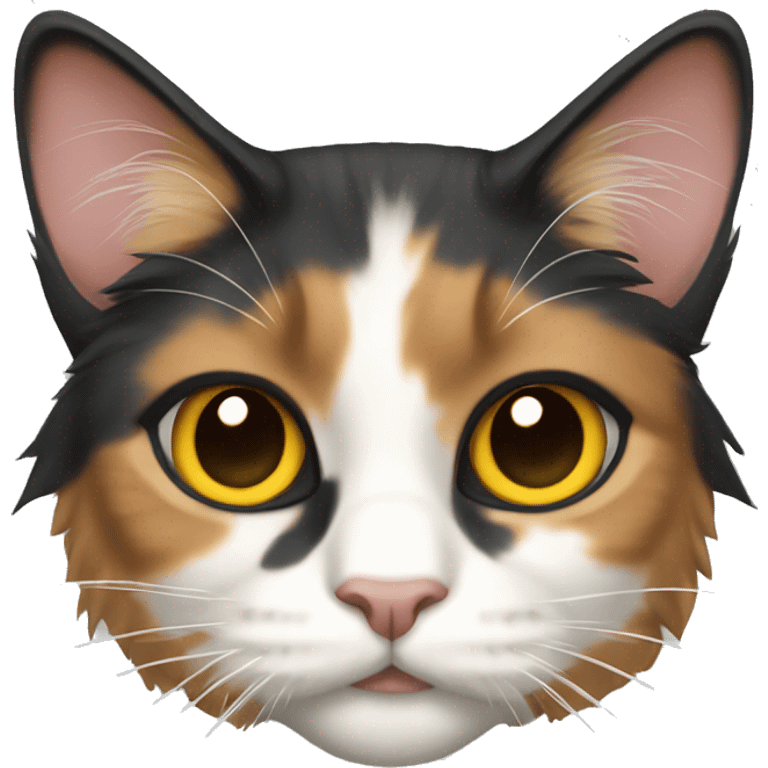 Long hair calico cat emoji