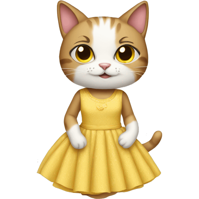 Cat wearing a dress  emoji