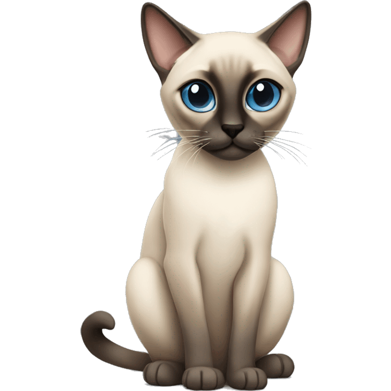 siamese cat with grey eyes emoji