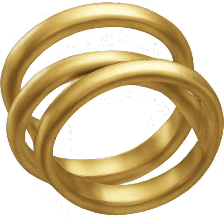 2 simple golden rings intertwined emoji