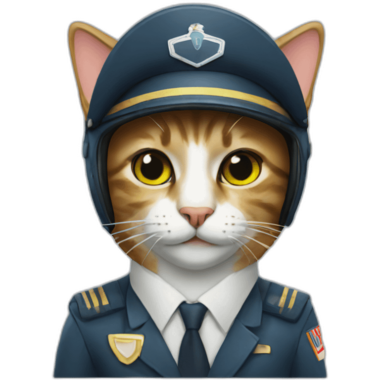 Cat pilot emoji