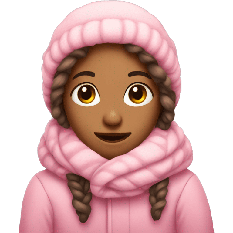 cozy pink winter emoji