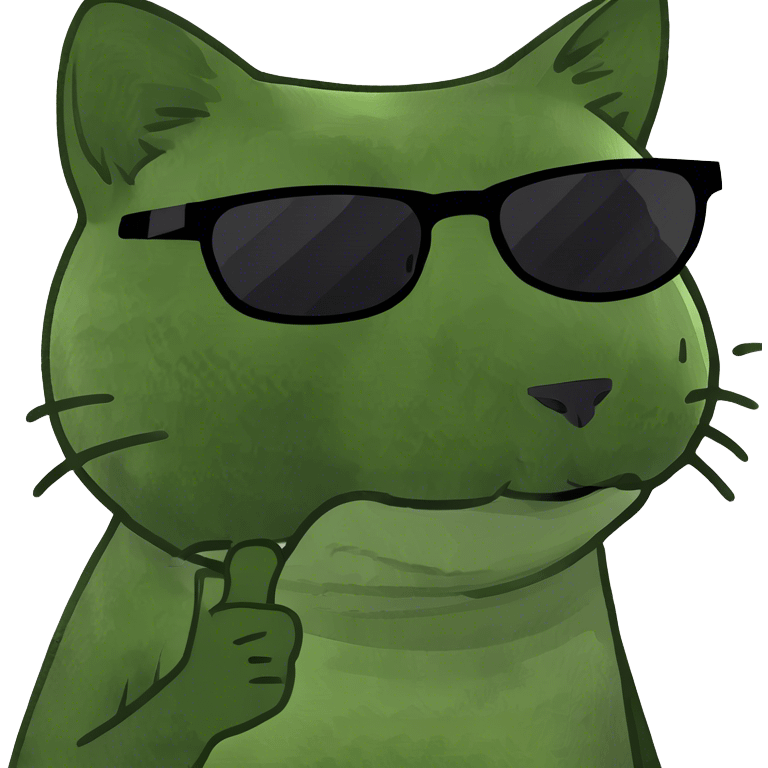 Cat with sunglasses emoji