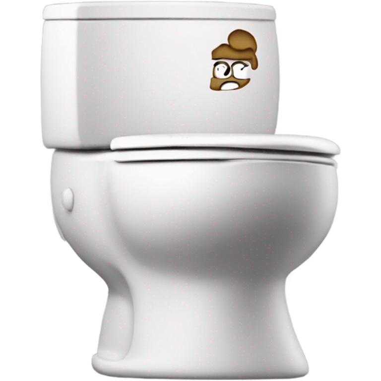 Toilet with a head emoji