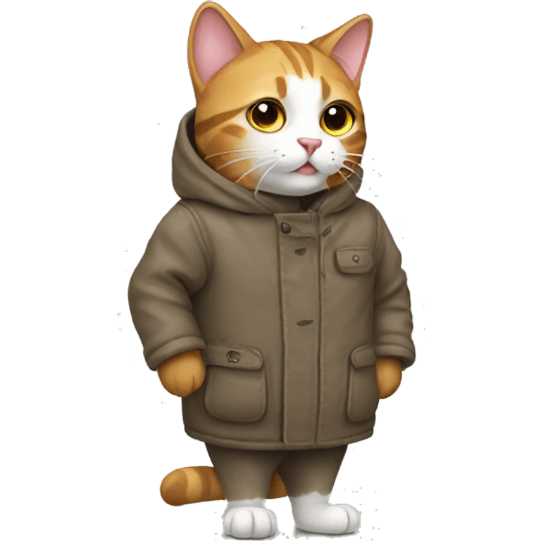 cat wearing coat emoji