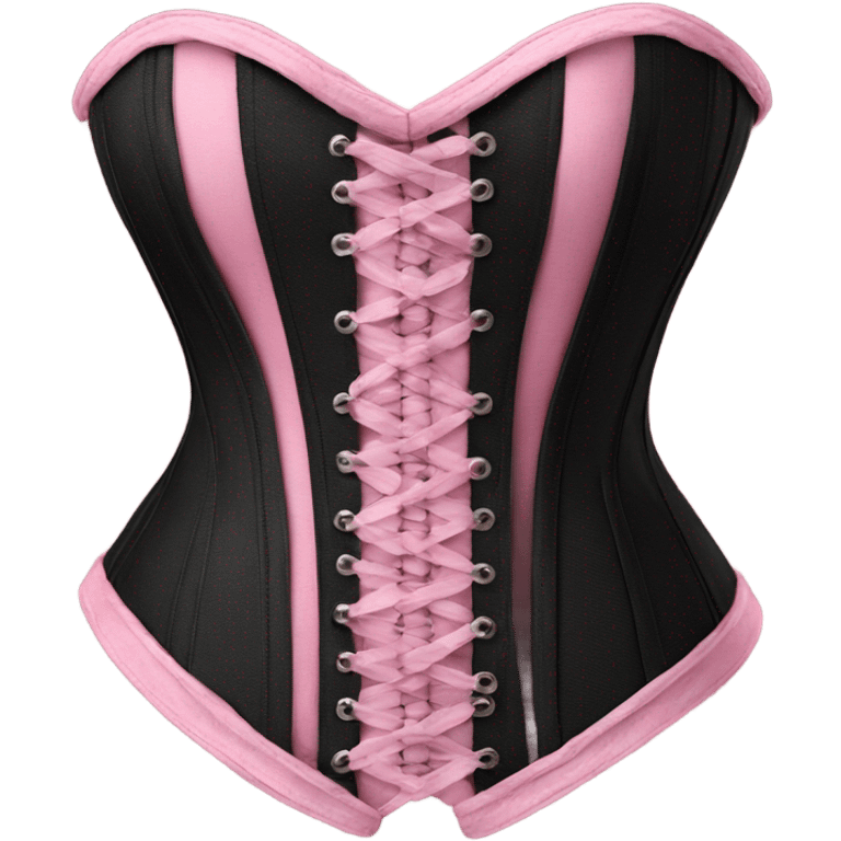 Corset black and pink  emoji