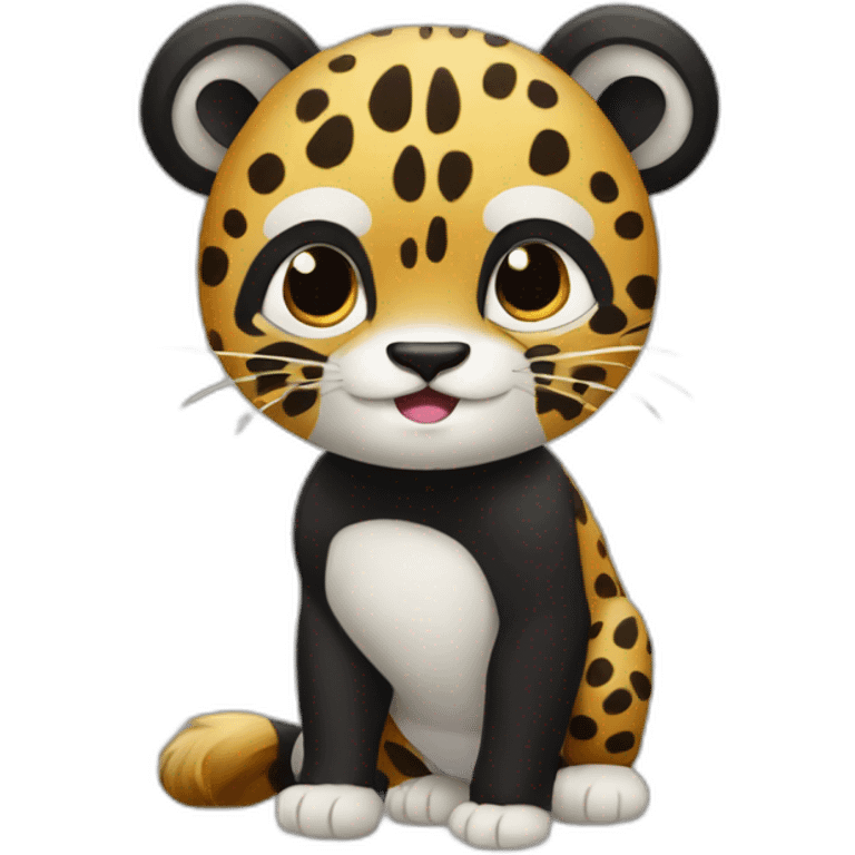 Guépard et panda emoji