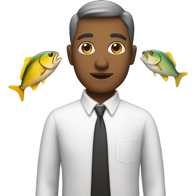 teacher with fish head  emoji