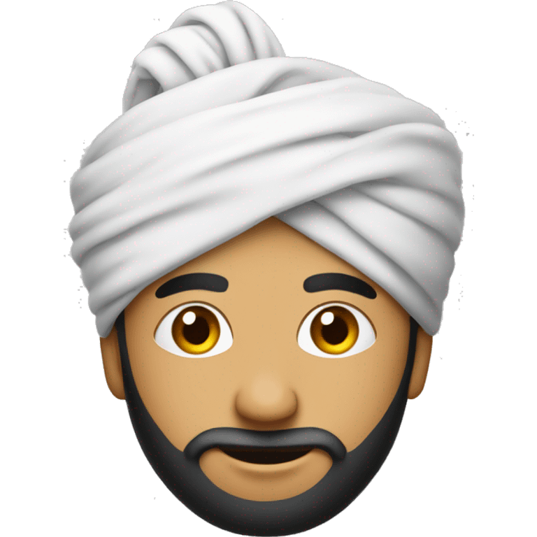 Punjabi mean wearing turban, with antenna coming out of turban emoji