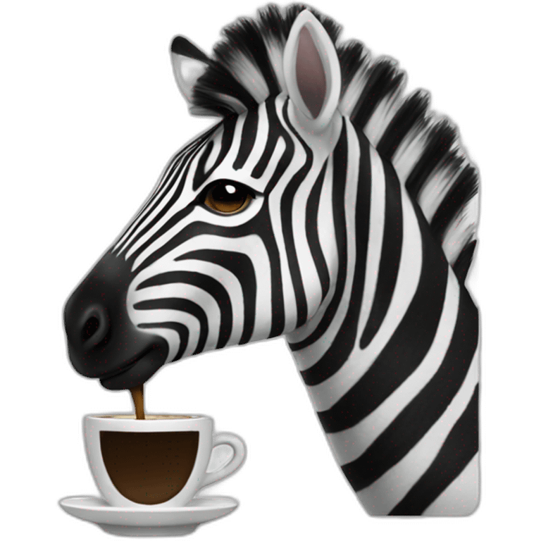 zebra drinking coffee emoji