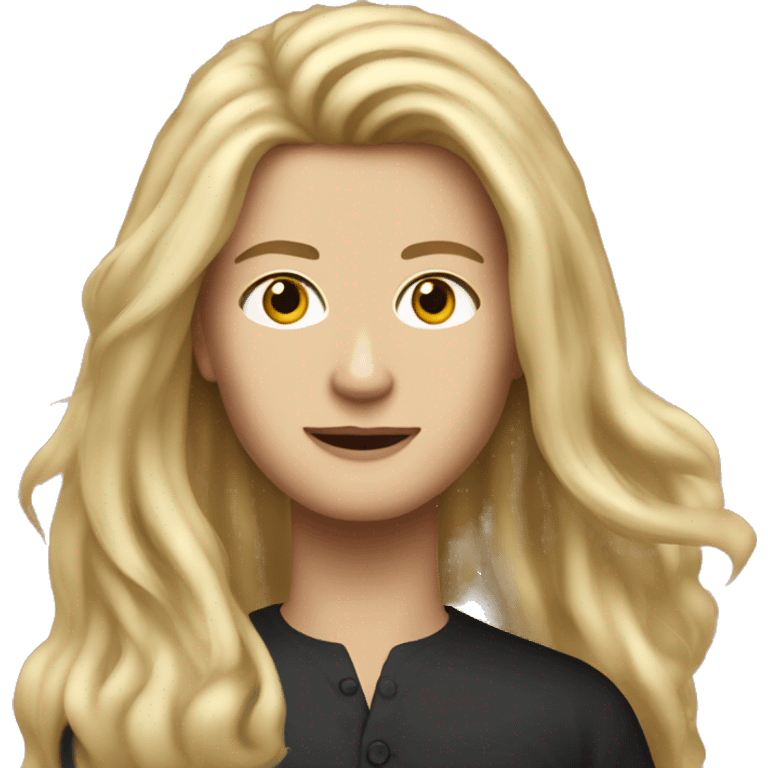 blonde white woman long hair and Jack Schlossberg emoji