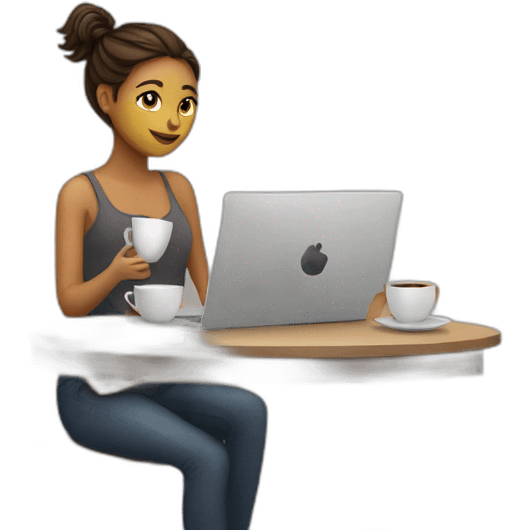 girl+laptop+coffee emoji