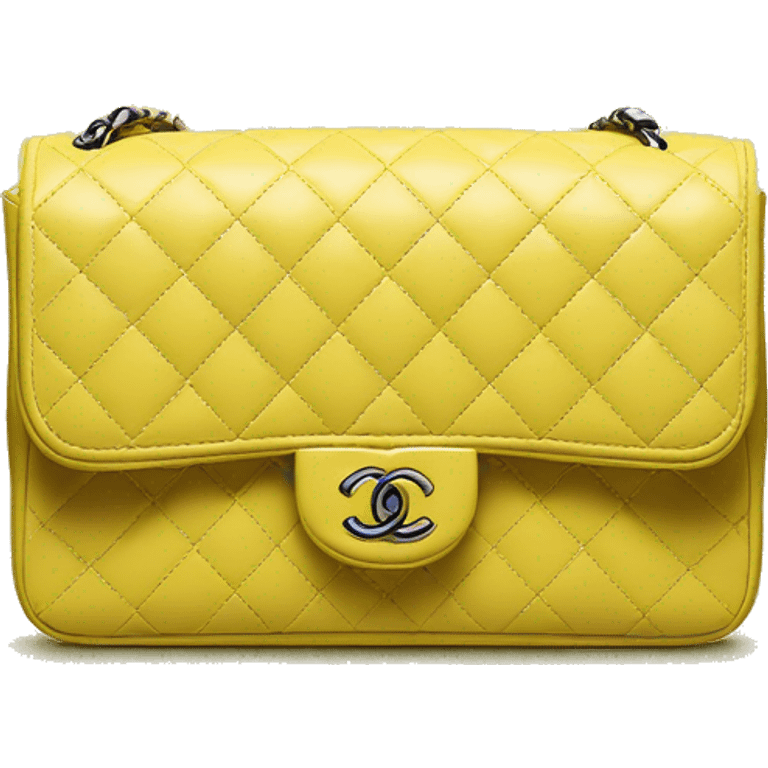 Chanel classic flap bag yellow  emoji