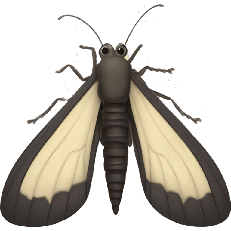  emoji with a zipper moth emoji