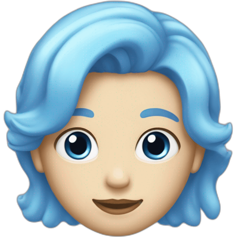 Cœur bleu pastel emoji