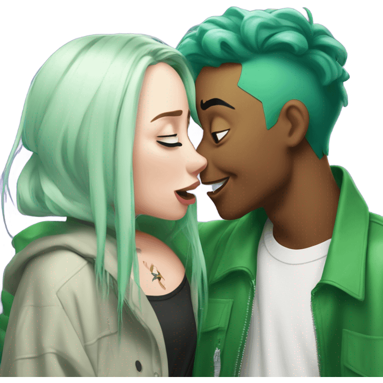 Spiderman kiss Billie Eillish emoji