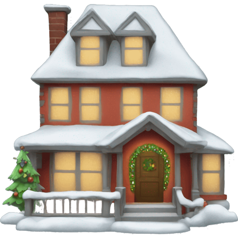 Christmas house emoji