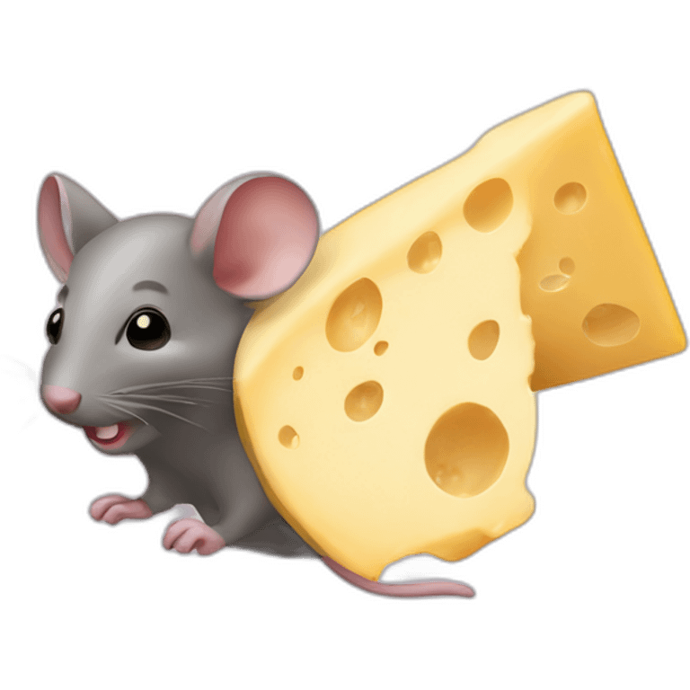 Ratón queso emoji