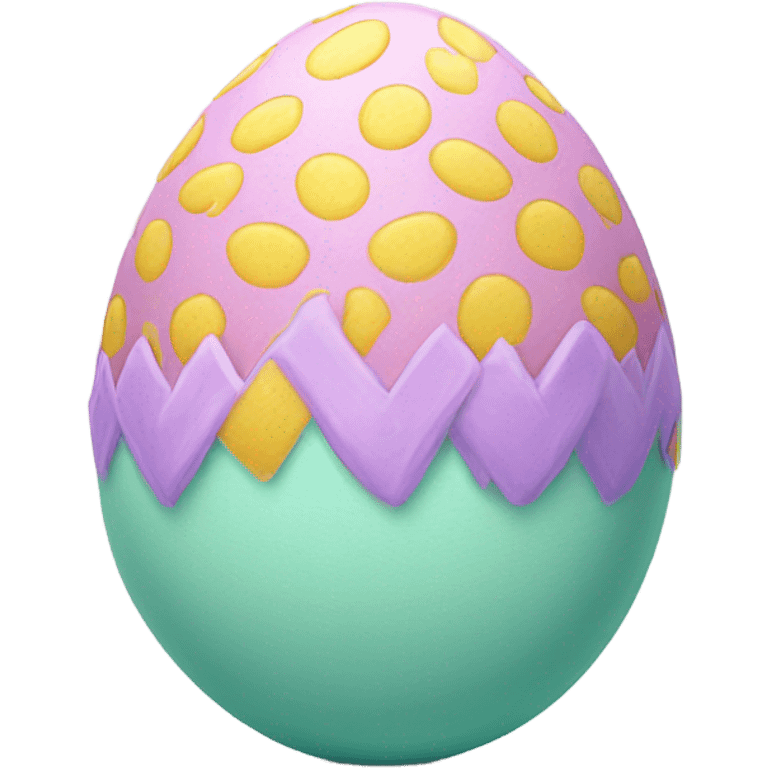 Realistic detailed pastel decorated Easter egg emoji