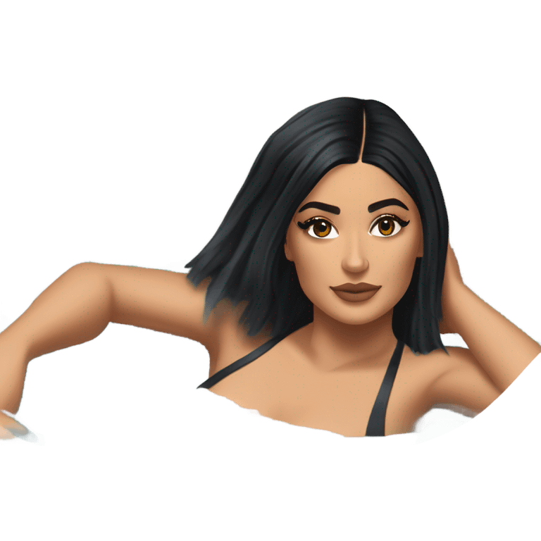 Kylie Jenner in jacuzzi emoji