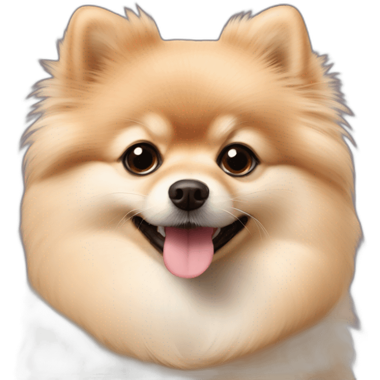 cream pomeranian strawberry emoji