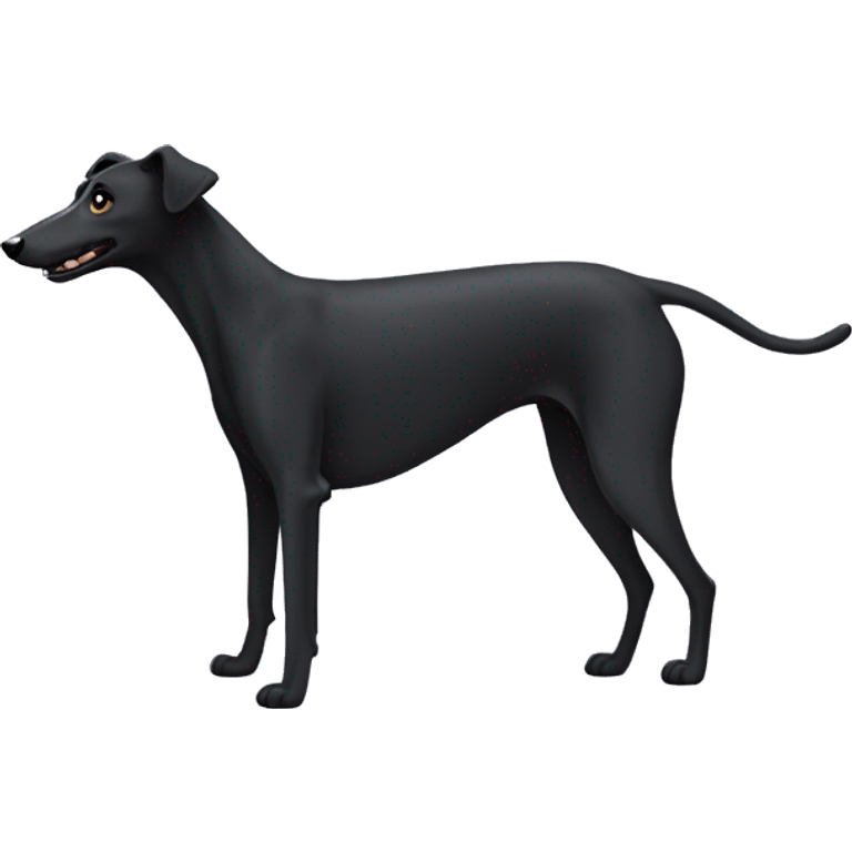 black lurcher dog  emoji