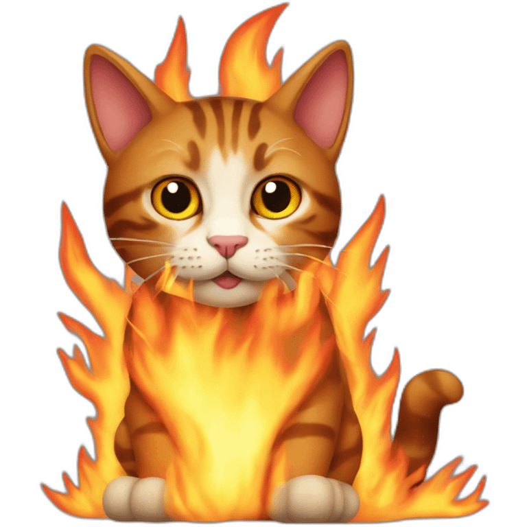 Cat fire emoji