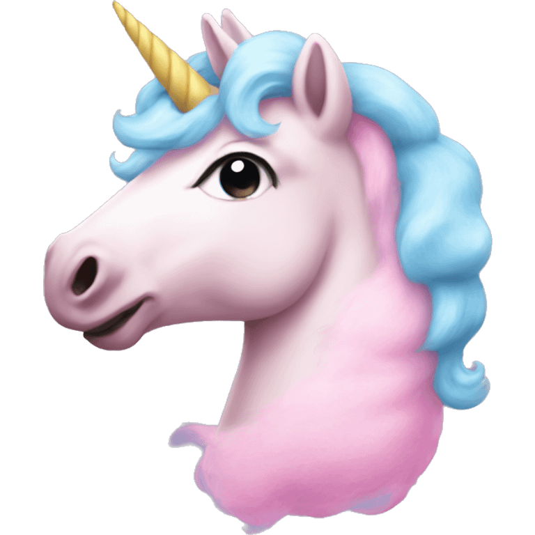 Cotton Candy unicorn  emoji