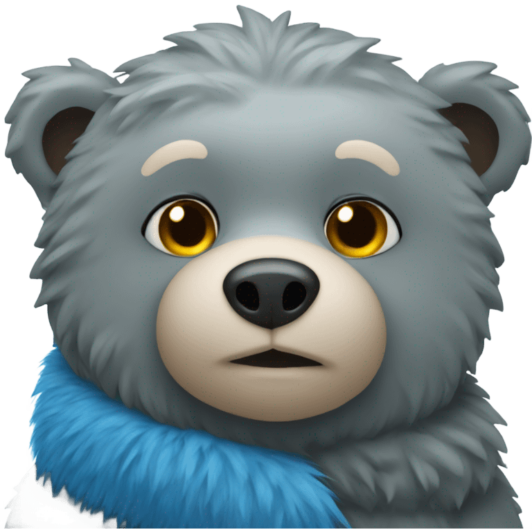 Blue bear emoji