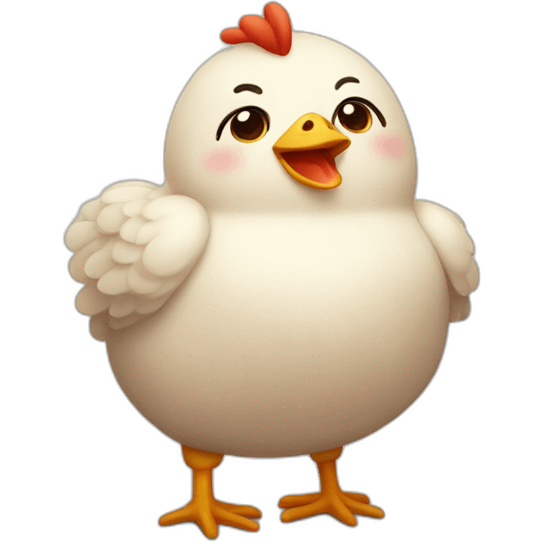 Cute little Chubby Chicken  emoji