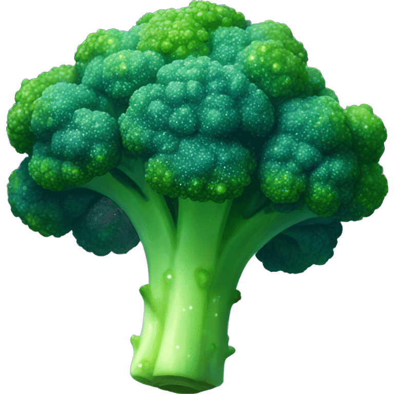 Sparkling glittering galactic nebula broccoli emoji