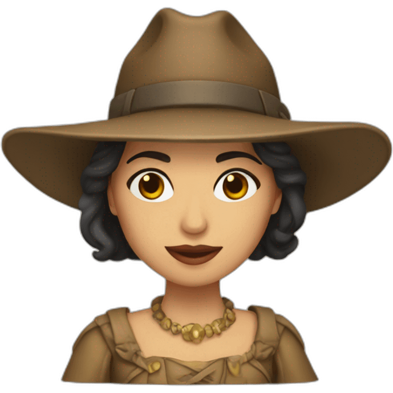 Ana castela de boné emoji