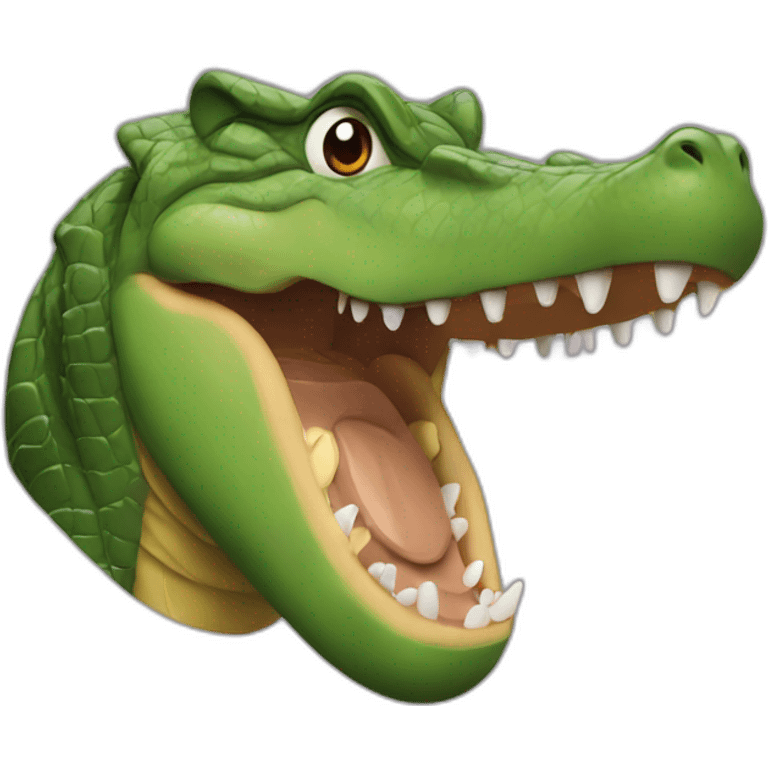 Crocodile qui mange Travis Scott emoji