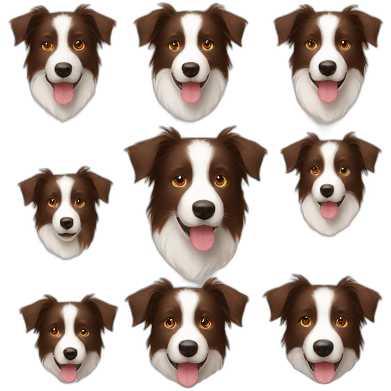 brown border collie emoji