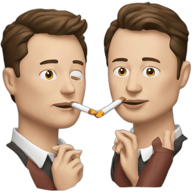 Elon musk smoking sigaret emoji