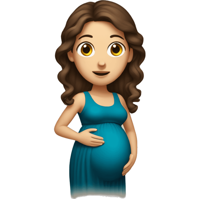 pregnant greek woman with brown hair  emoji