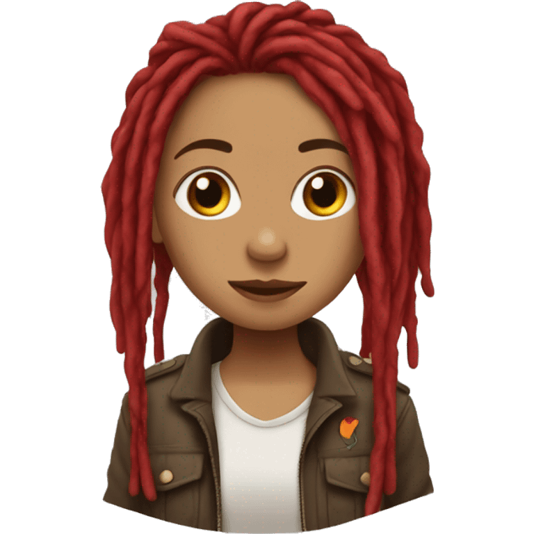 Red dreadlock girl  emoji