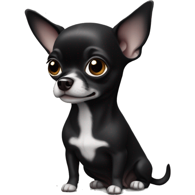 a full black chihuahua emoji