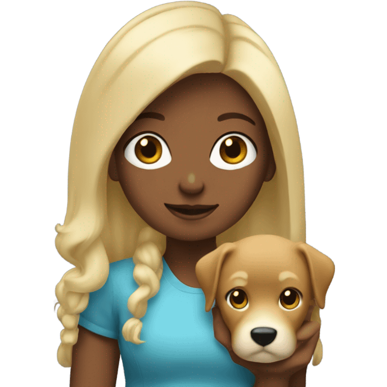 Girl with blonde hair holding Stanley  emoji