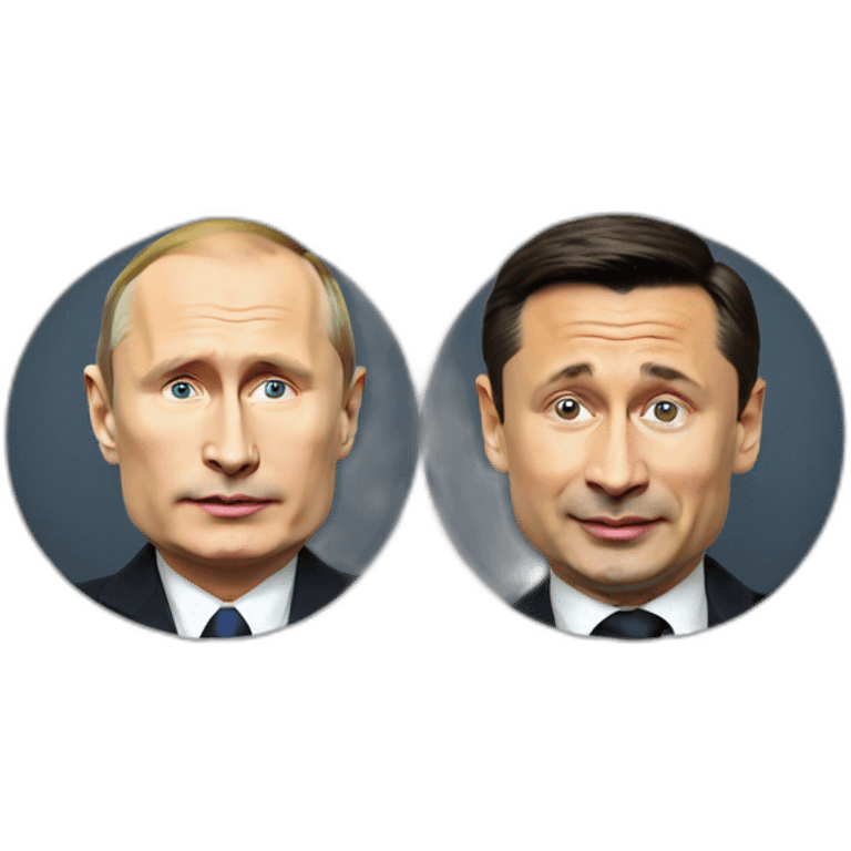 Vladimir Putin and Vladimir Zelensky emoji