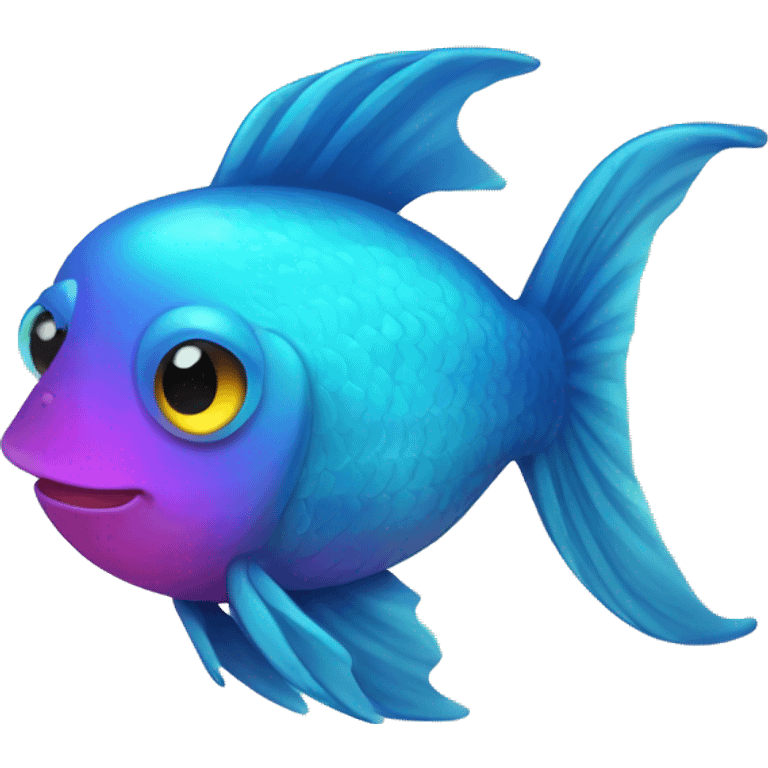 Cute Big neon fish  emoji