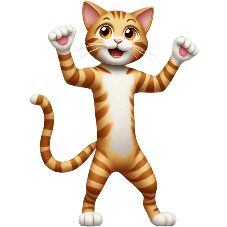 Tabby Cat dancing emoji