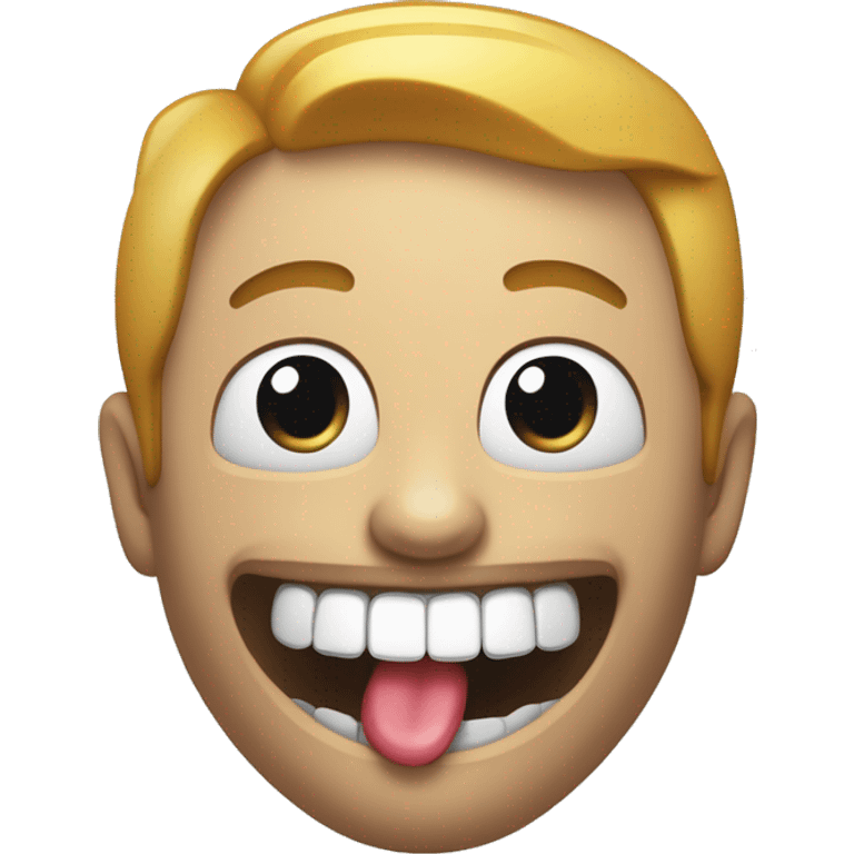 Este emoji é representado por um rosto com uma grande boca sorridente, mostrando os dentes. O símbolo costuma ser usado para demonstrar felicidade ou alegria em relação a alguma mensagem recebida. emoji