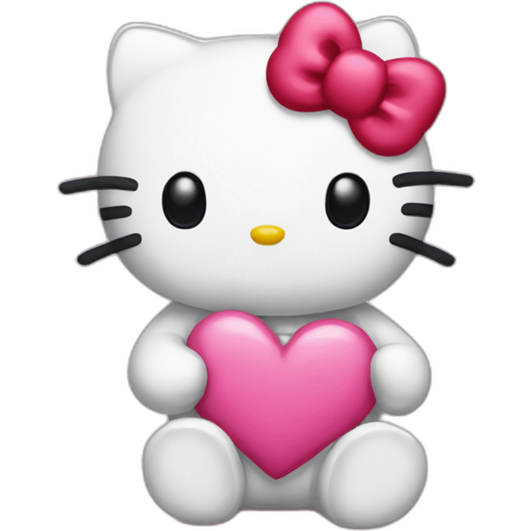 Hello kitty love emoji